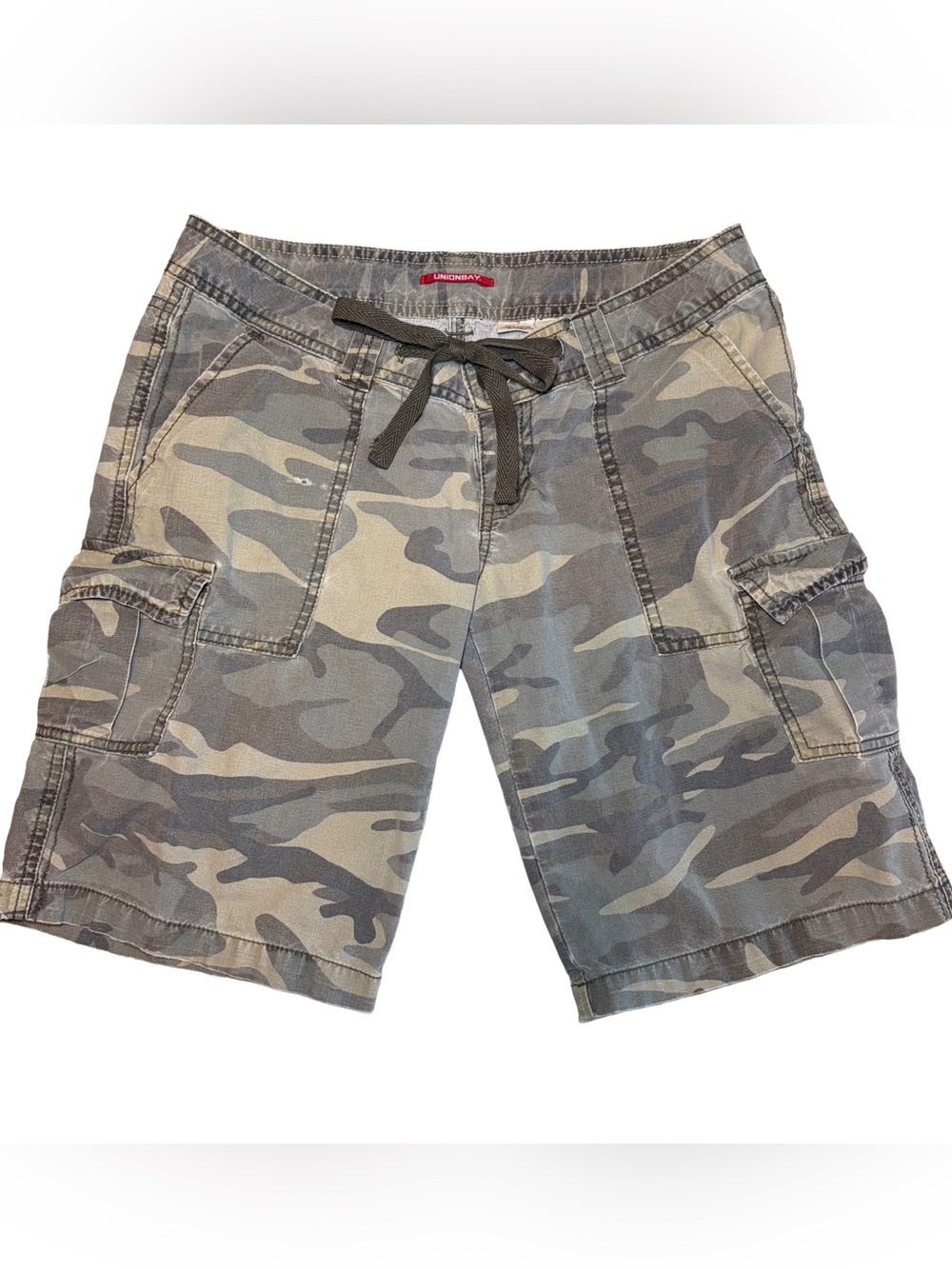 Y2K Union Bay Low Rise Camo Cargo Utility Shorts Women’s 7 - Picture 1 of 5